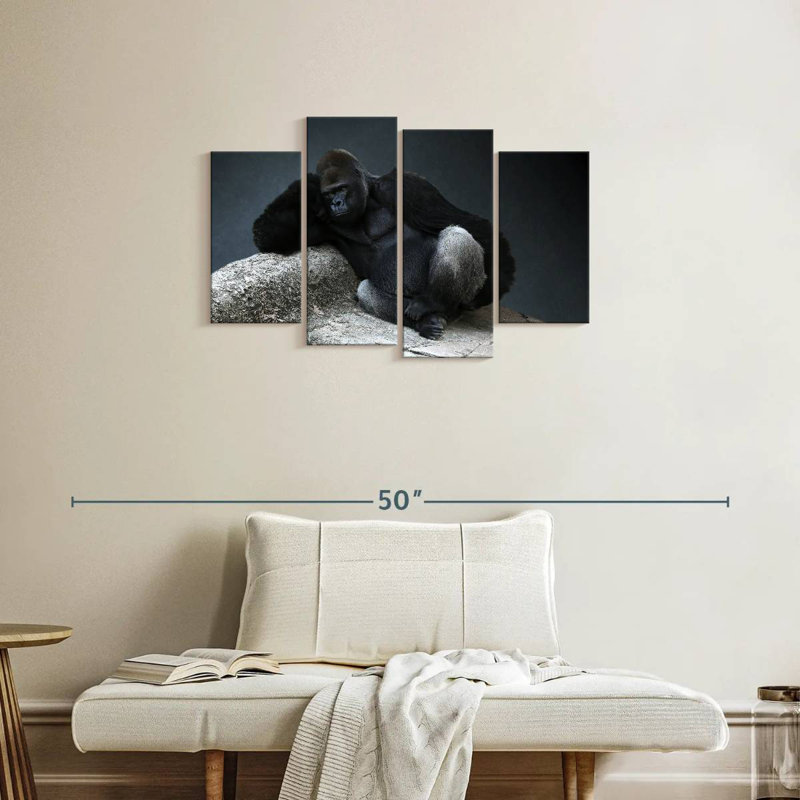 Brampt Daydreaming Gorilla, 22" H x 36" W