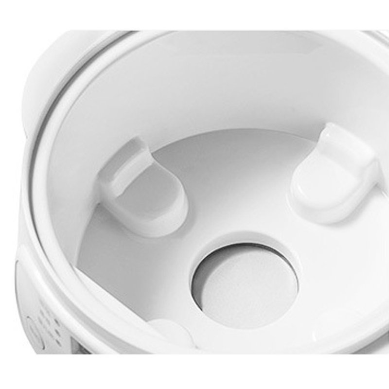 1 Qt. White Mini Ceramic Stew Cooker With Pre-settings And Built-in Timer