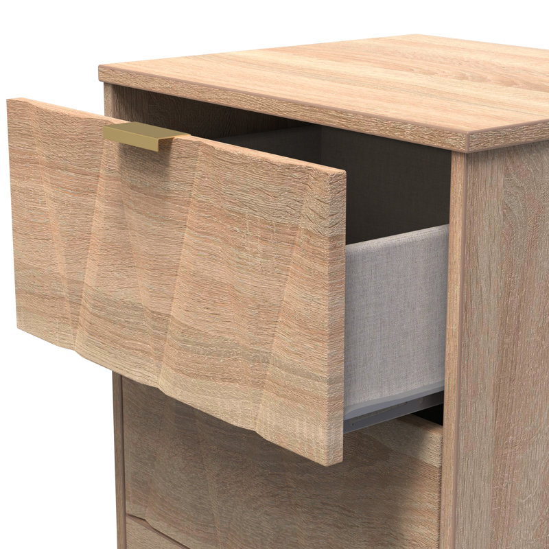 Las Vegas 45 cm W Bedside Table, Bardolino Oak