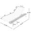 Chaise longue d'extérieur en teck noir avec coussin beige de 4 po résistant à l'eau, dossier réglable et surface de rangement pour la cour de la piscine, capacité de poids de 400 lb
