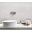 Carrelage mural en mosaïque blanche en verre et en marbre blanc Staccato 12 po x 13 po (1,08 pi2 / pièce)