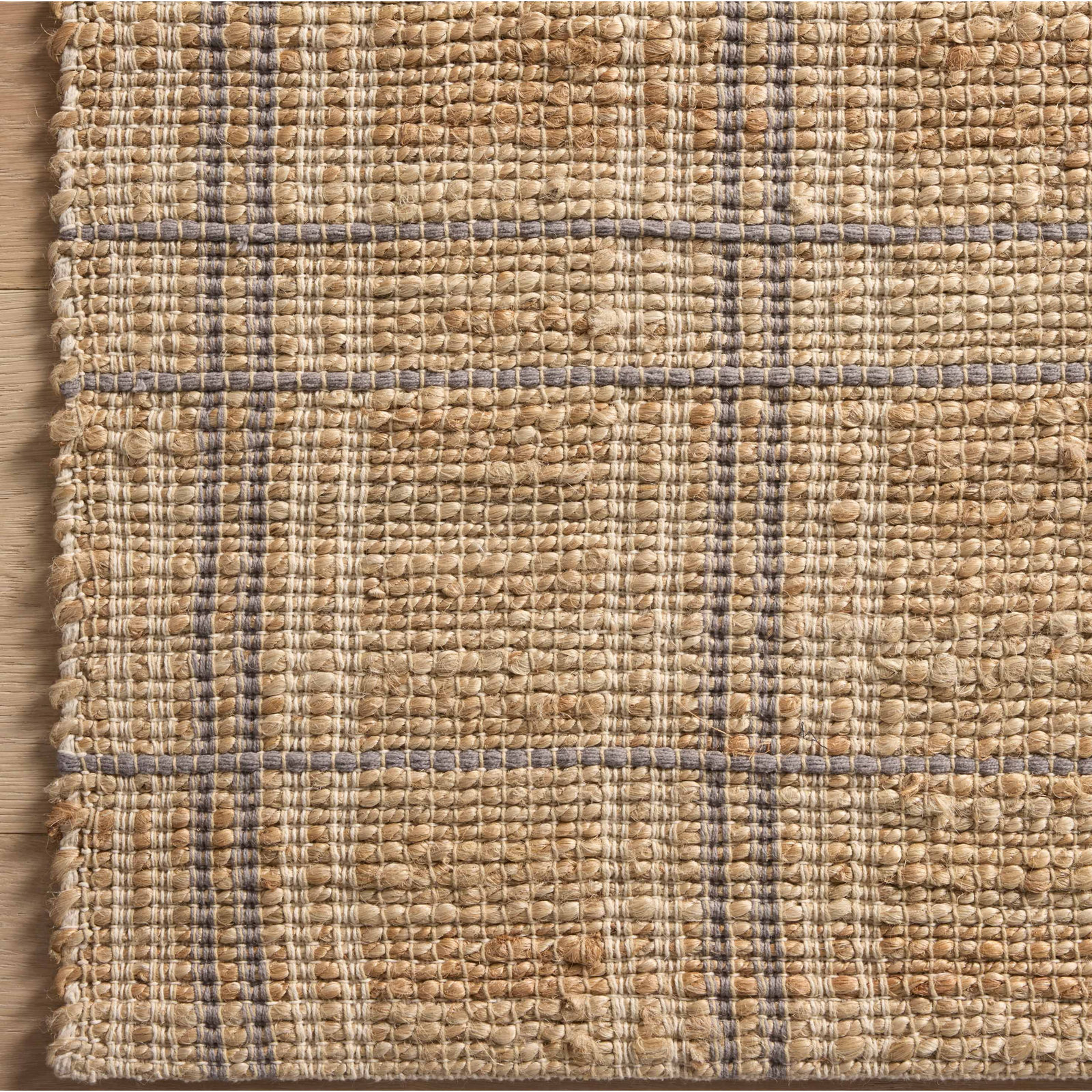 Judy Natural / Stone Area Rug, Square 1'6"