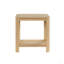Table de bout d'angle arrondie avec pieds à grain vertical, table d'appoint Boho à 2 niveaux, table de chevet carrée de 22,1 po pour les petits espaces, pour le salon, la chambre à coucher, le bureau personnel, le chêne.