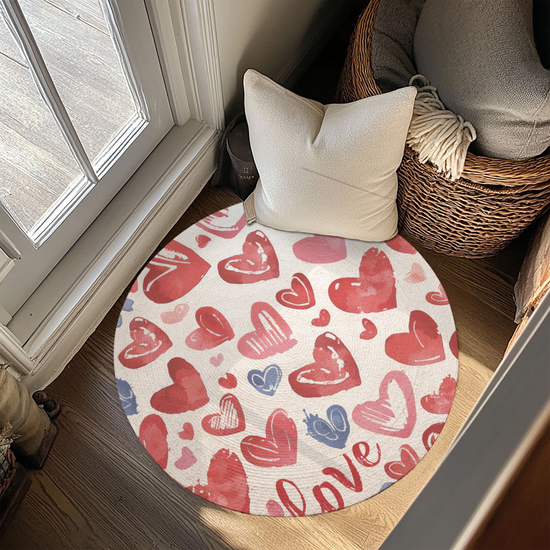 Tapis tressé Love-Packed, Rond 5 pi