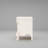 Elegant White Nightstand With Two Drawers And Gold Accents