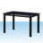 Glass Top Metal Base Dining Table-1761482943