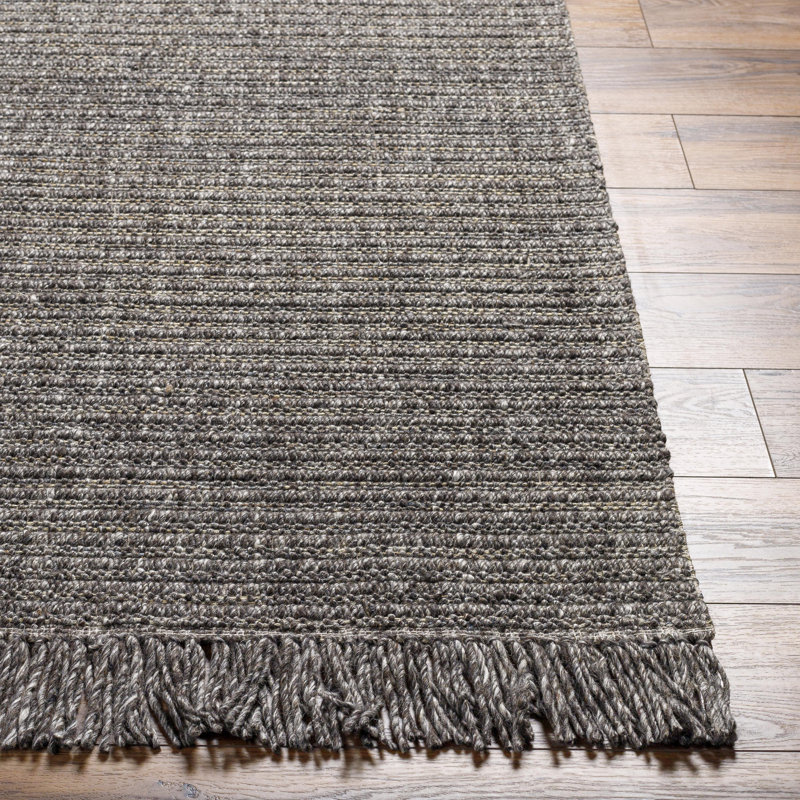 Gaibrial Area Rug in Black, Rectangle 6' x 9'