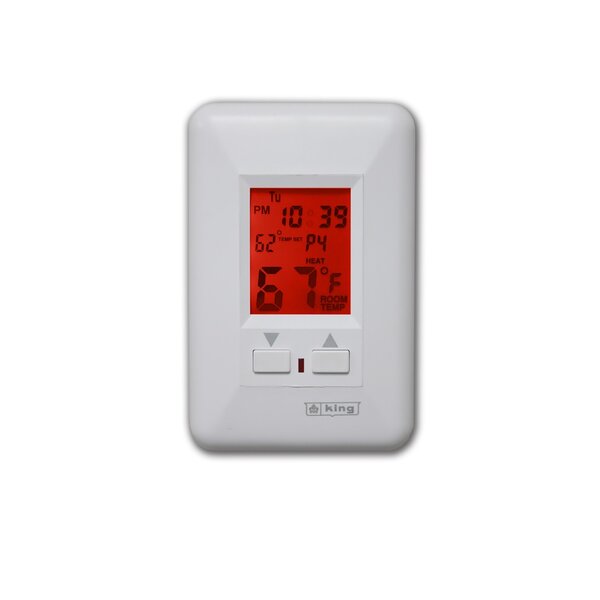 King Electric Max22 Smart Programmable Thermostat White | Wayfair