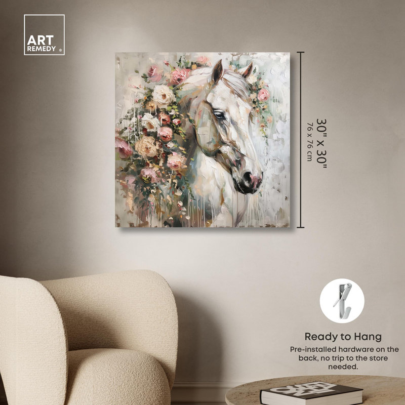«Dreamscape Horse» par Art Remedy, H 30 po x l 30 po x P 1,5 po, Toile tendue