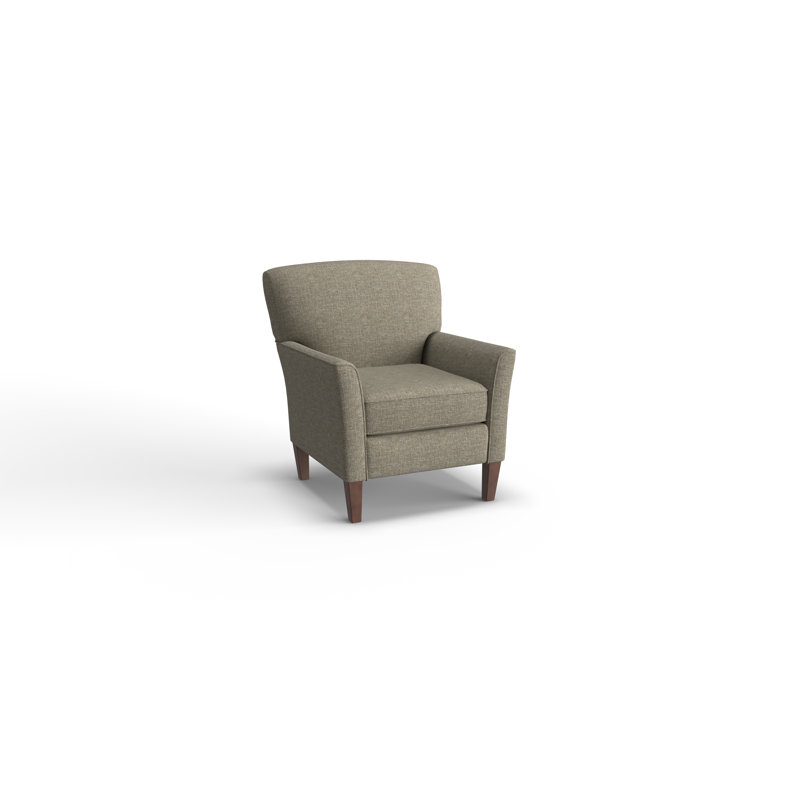 Fauteuil de 33 po de large Shirleyann, Noyer foncé, Mélange de polyester brun