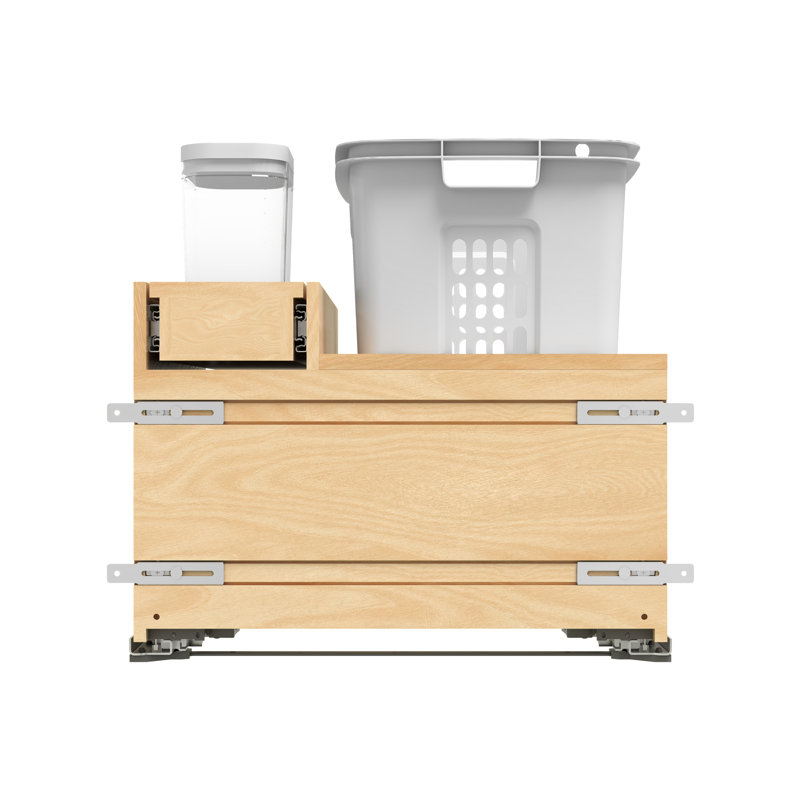Panier en bois avec OXO et rangement pour armoires de base avec fermeture en douceur