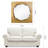 Antique Gold Torn Edge Square Mirror Featuring a 4.8" Brushed Antique Gold Iron Frame