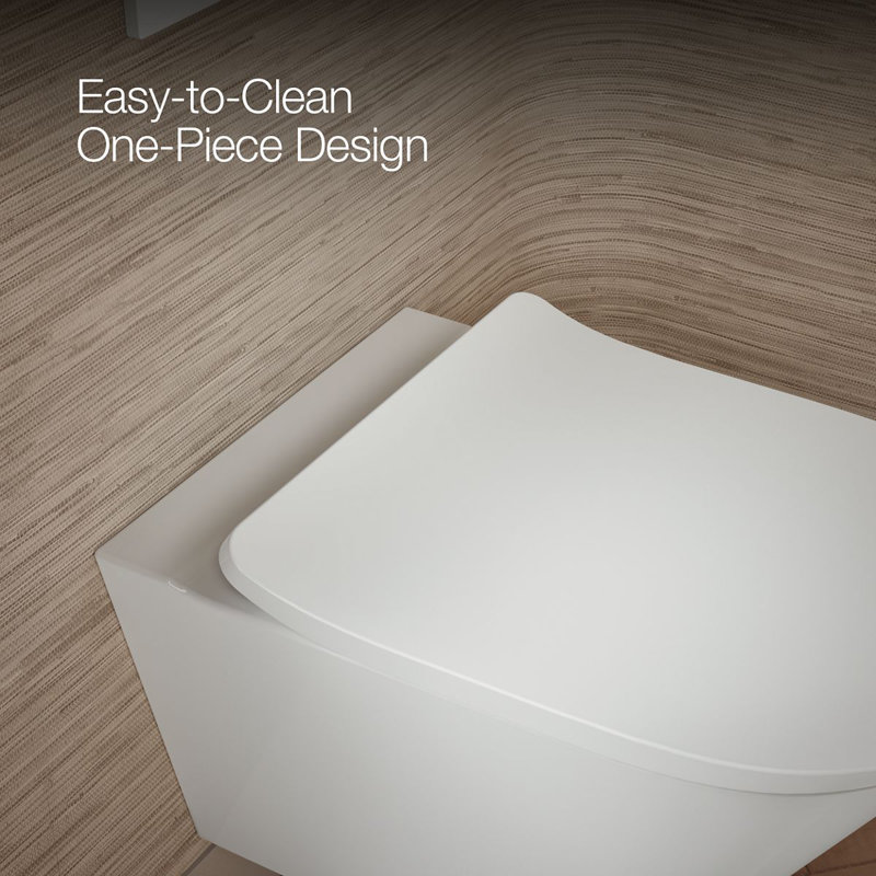 Brazn Wall-Hung Round-Front Toilet Dual-Flush