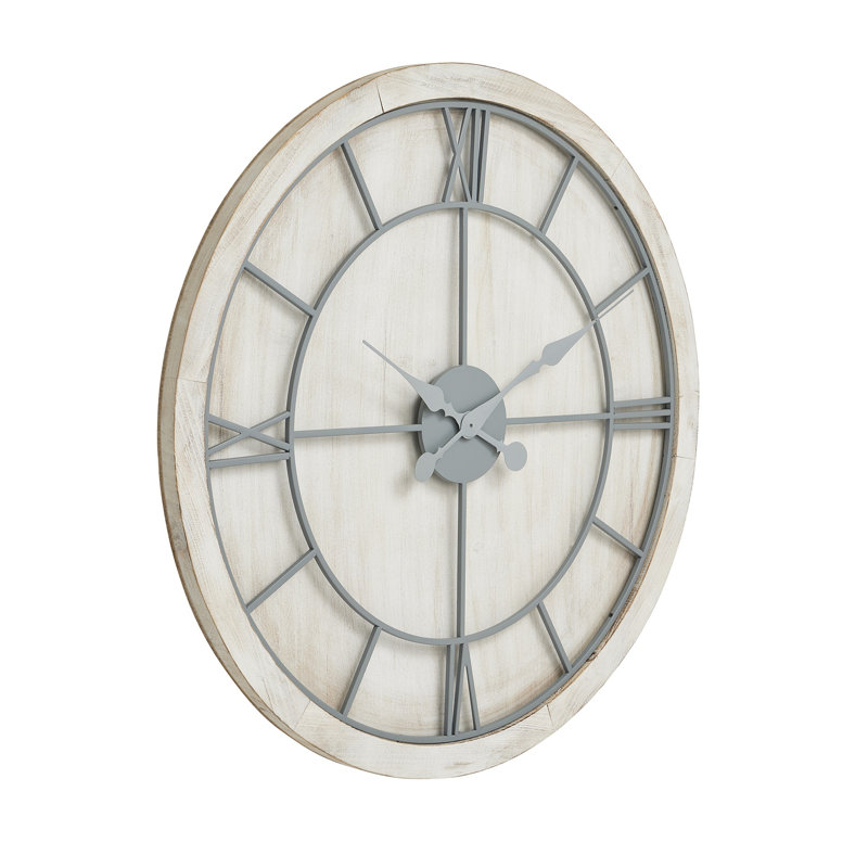Anetia White Large Wall Clock, Oversized