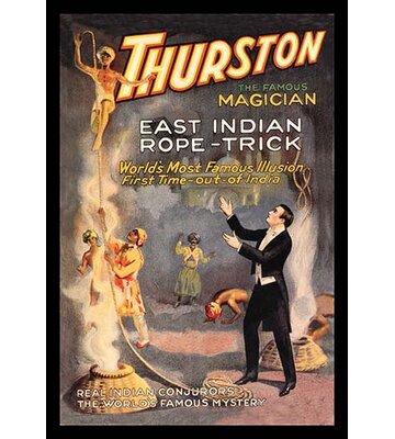 East Indian Rope Trick: Thurston the Famous Magician by Strobridge Vintage Advertisement -  Buyenlarge, 0-587-00606-4C2842