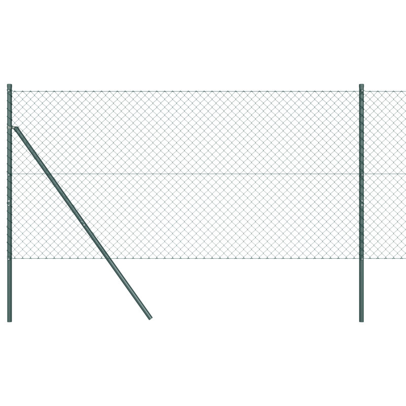 100cm H x 1000cm W Galvanized Steel Fence Panels, Green
