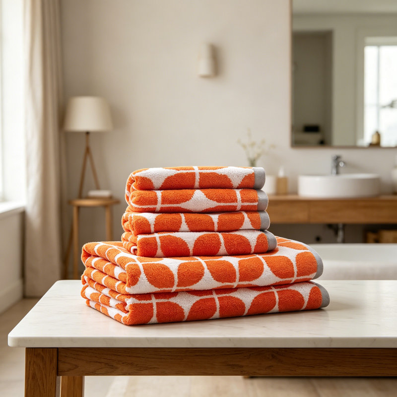 Cotton Jacquard Bath Towel 6 Piece Set