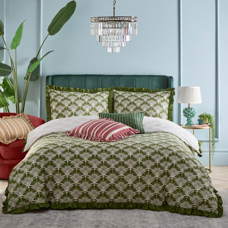 Deco Palm Polyester Geometric Duvet Cover Set with Pillowcases Included, Single Duvet Cover Set + 1 Pillowcase