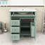 Meuble-lavabo moderne compact avec lavabo en céramique, tiroirs de rangement et tablette réglable-1210191707