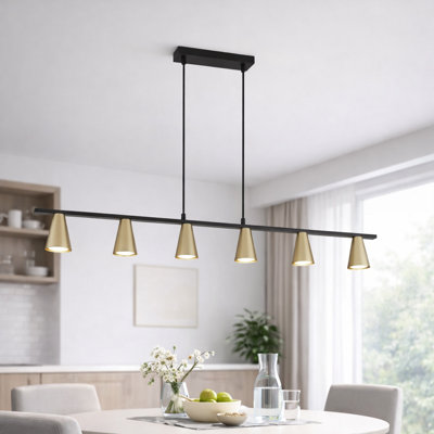 6 - Light Kitchen Island Pendant GU10 Darald