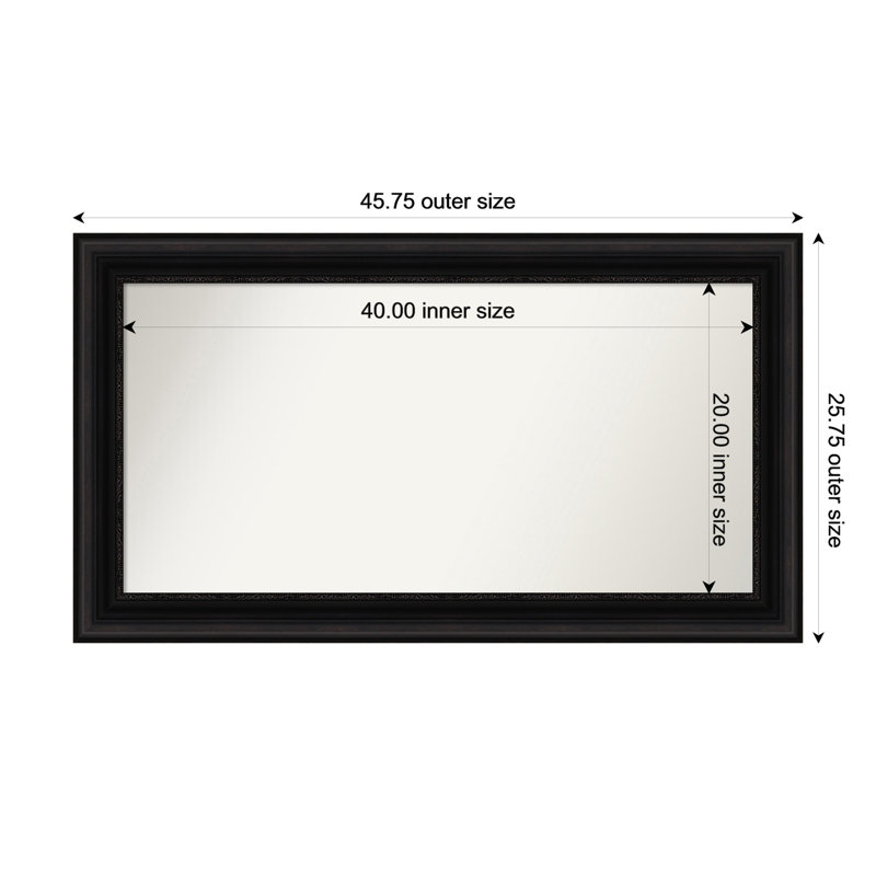 Miroir mural Senaiya, Rectangle, 25,75 po x 45,75 po