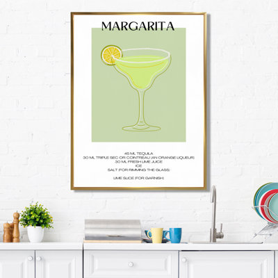 Lime Margarita Mexican Cocktail I - Cocktails Wall Art Living Room
