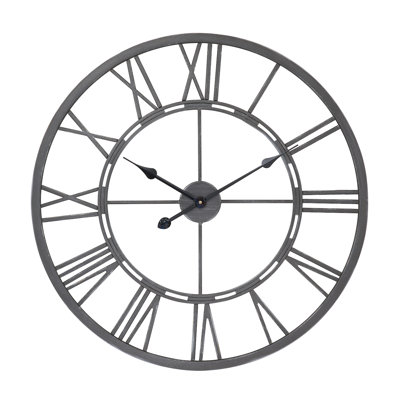 Oversized Roman Round Wall Clock, 27 Diameter