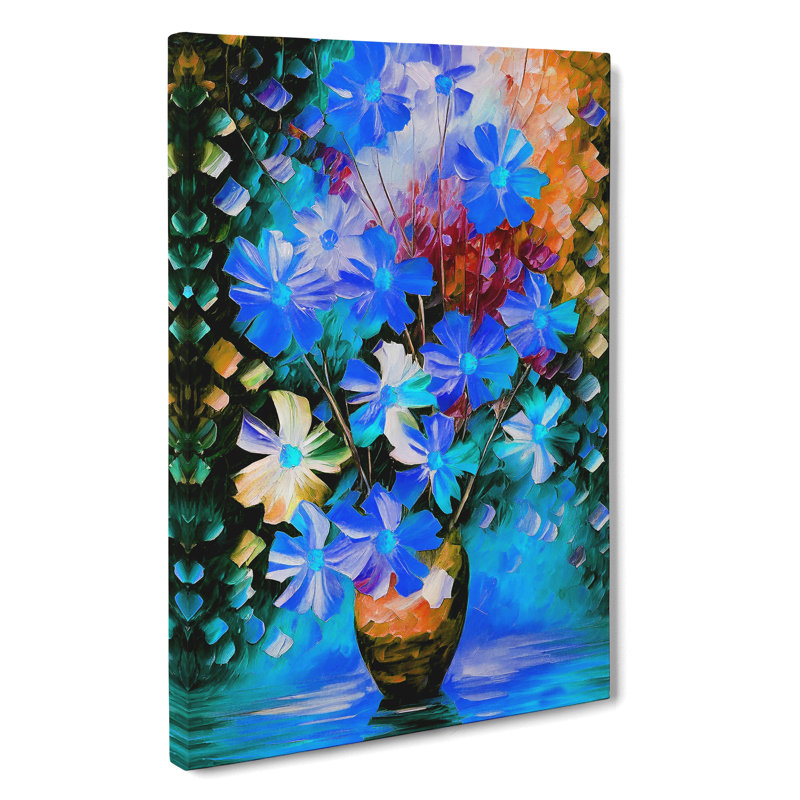 Mixed Flowers In A Vase No.4 - Wrapped Canvas Print, 76cm H x 50cm W x 3cm D