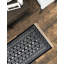 Tapis traditionnel Hinshaw noir et blanc-840257627