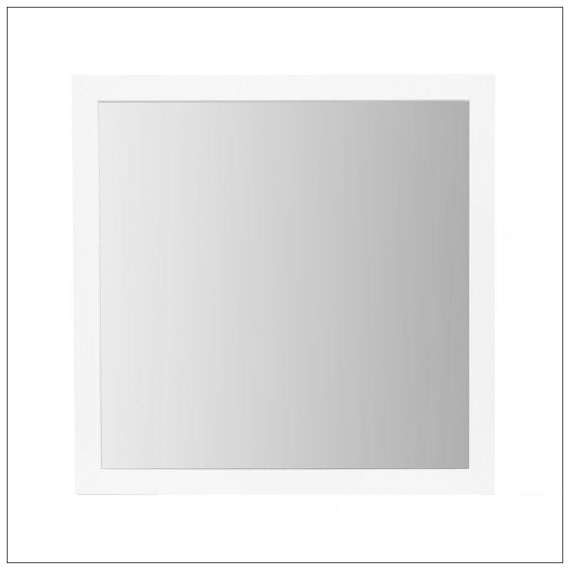 Miroir blanc élégant avec quincaillerie en acrylique moderne, parfait pour rehausser l'esthétique et la fonctionnalité de n'importe quelle pièce.