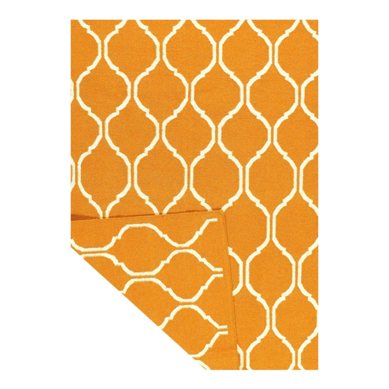 Geometric Area Rug in Brown
