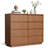 Dejesus 52"W 8-Drawer Dresser Double Dresser With Waveform Fluted Panel 