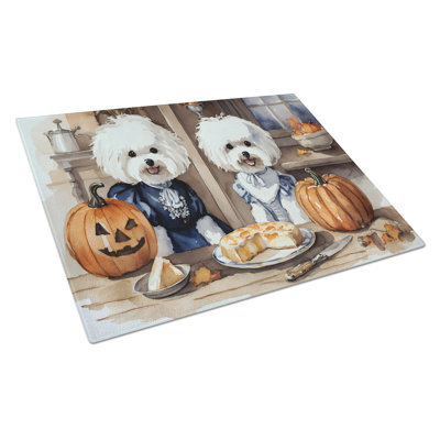 Planche à découper en verre Bichon Frise