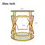 Table d'appoint ronde de luxe avec plateau en verre trempé-129884068