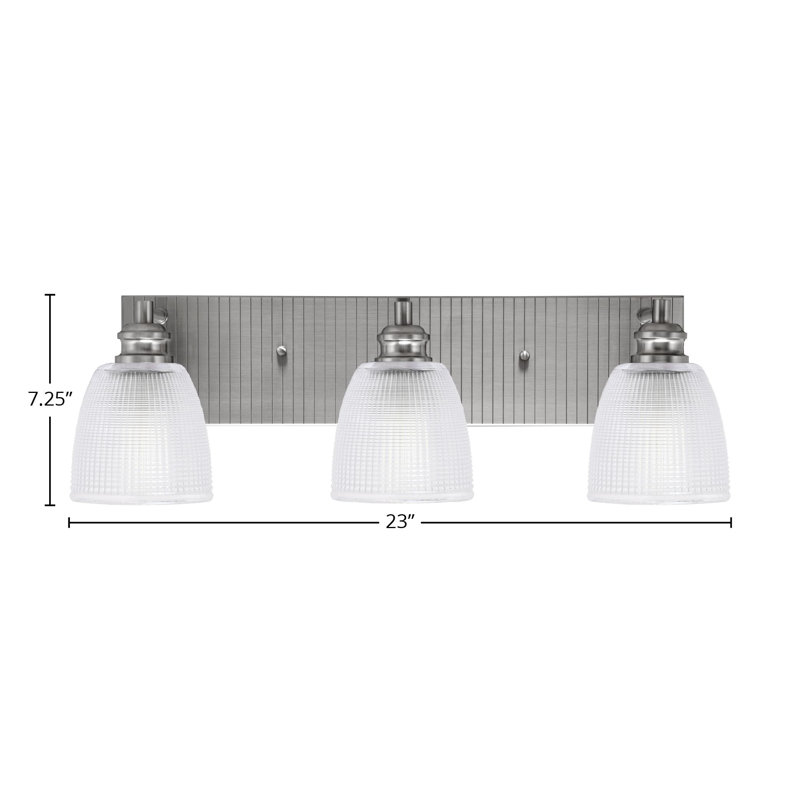 Éclairage pour meuble-lavabo 3 lumières Articombe, Nickel brossé