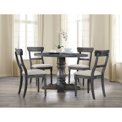 Weathered Gray Finish Dining Table