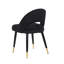Chaise d'appoint en velours à dossier bas Carytown-1003035634