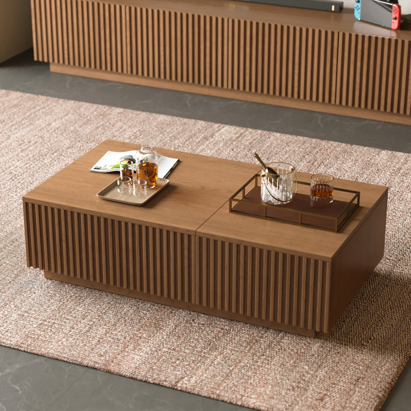 51.1" Lift-top Coffee Table With Storage Drawers