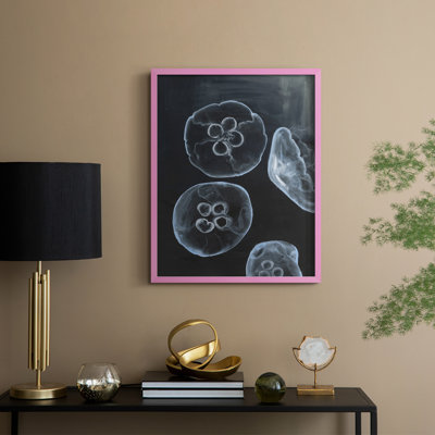 «Jellyfish Heaven II», reproduction encadrée - bois massif