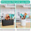 Black Kitchen Utensil Holder For Countertop - Wooden Large Utensil Caddy Organizer For Counter - 3 Compartment Cooking Utensil Crock For Silverware Spoon Spatula