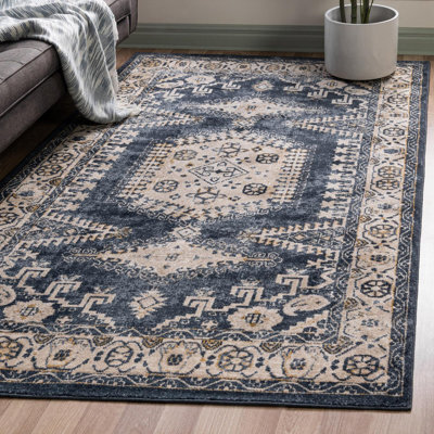 Tapis oriental terre cuite Vern