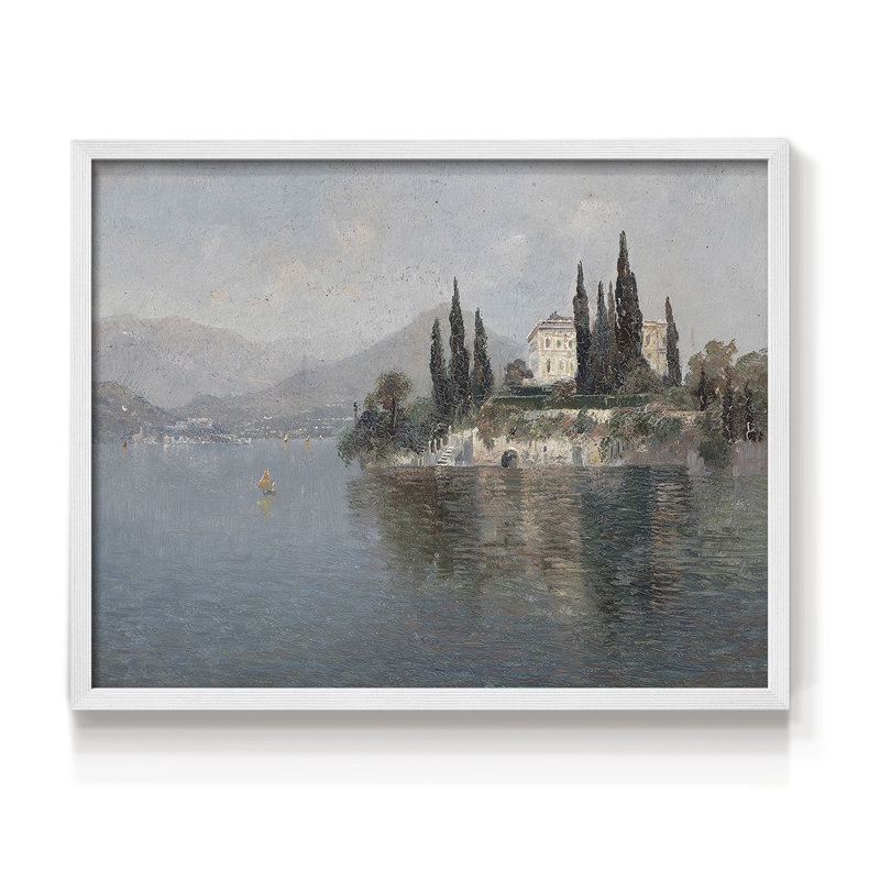 Paysages rétro-Dxviii - reproduction encadrée - réversible, H 8 po x l 10 po, Blanc
