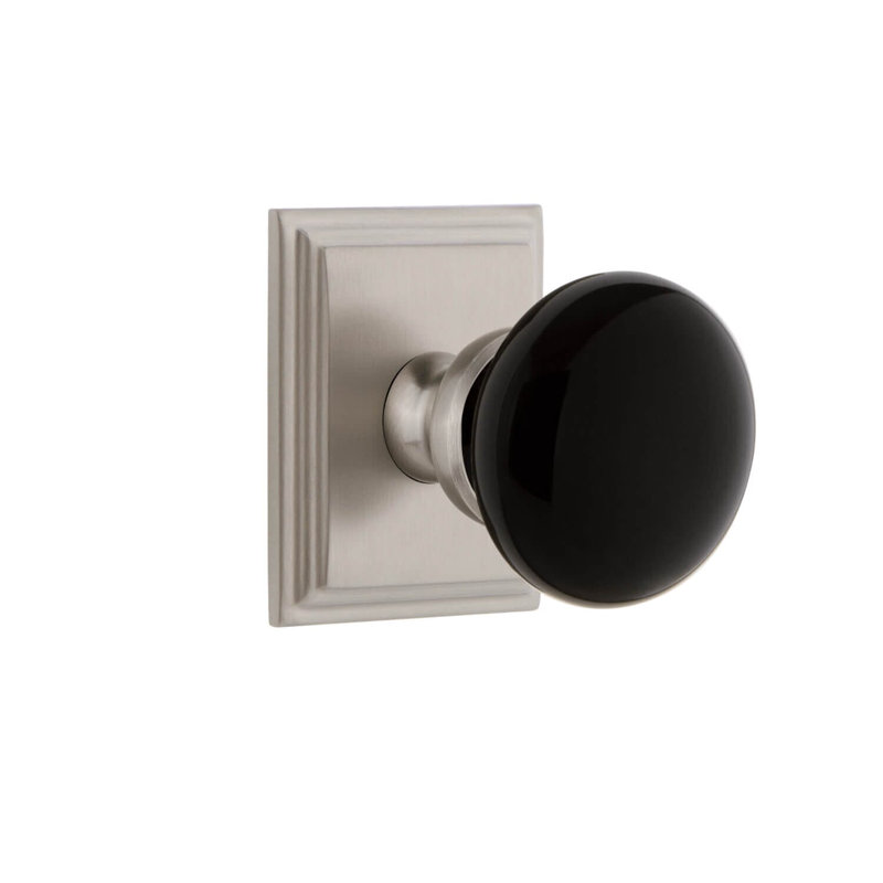 Rosette Grandeur Carré avec bouton Coventry, Nickel satiné