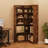 Duanna Farmhouse Bookshelf Corner Bookcase 72.8” Large Bookcase Wood Bookshelf Tall L Shaped Bookshelf 5 Tier Corner Shelf Display Rack Etagere Shelf Storage For Office Bedroom (Half Panel, Retro)-1296802917