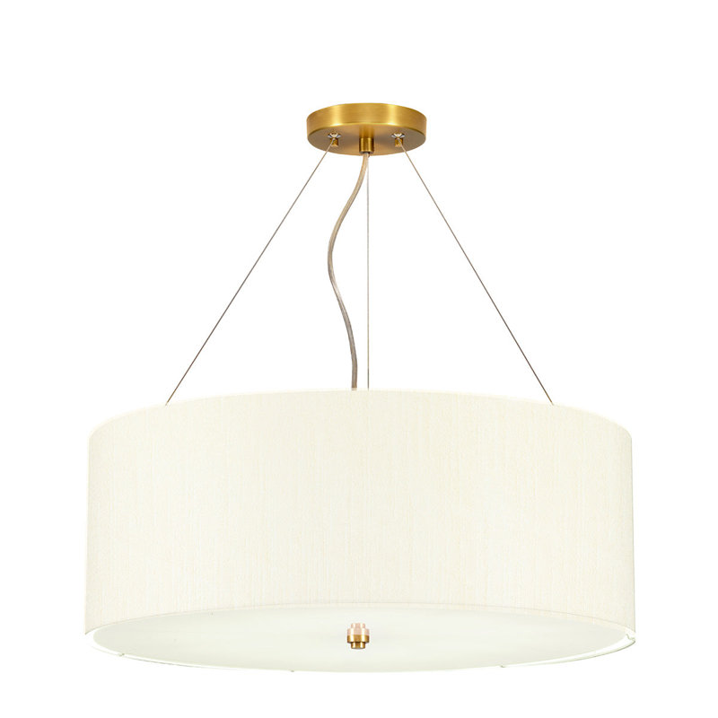 Luminaire suspendu Pearce - laiton vieilli, 5 lumières, H 85 po x l 22 po x P 22 po