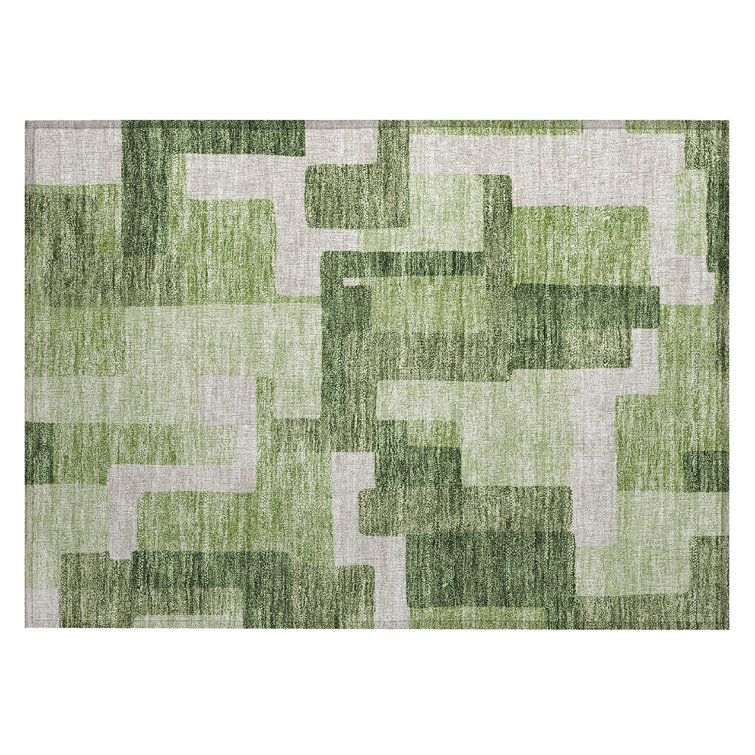 Neysa Washable Geometric Indoor / Outdoor Rug