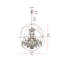 Lustre en forme de globe unique à 25 lumières avec détails en cristal Svante-22859138-22859137
