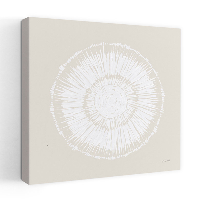 «Coastal Block Print I Neutral Abstract Coastal Art», H 32 po x l 32 po