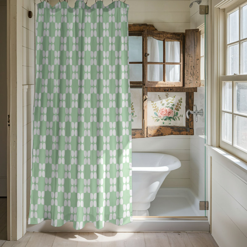 Rideau de douche Premium, H 74 po x l 35 po, Vert mer