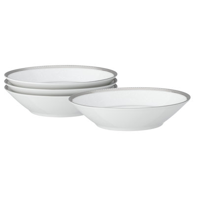 Noritake Regina Platinum Set of 4 Fruit Bowls, 5-1/2", 8 oz.